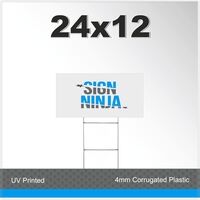 Yard Sign - 24x12 Corrugated Plastic Thumbnail